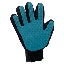 Trixie vyčesávací masážní rukavice černo/modrá 24 cm