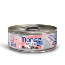 Monge Cat Natural konzerva kuřecí maso s krevetami 80 g