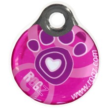 Rogz plastová známka pro psy Pink Paw 3,4 cm