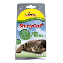 Konzerva Shiny Cat tuňák a kočičí tráva 2x 70 g
