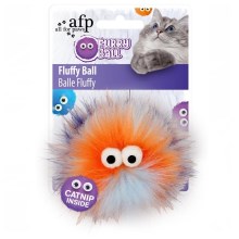 AFP hračka pro kočky Fluffy Furry Ball se šantou 9,5 cm