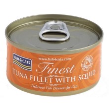Fish4Cats Finest konzerva s tuňákem a olihní 70 g