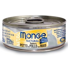Monge Cat Natural konzerva kuřecí maso s kukuřicí 80 g