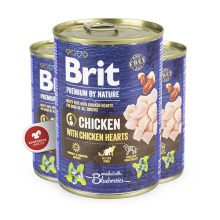 Konzerva Brit Premium by Nature Chicken & Hearts 400 g
