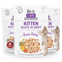 Brit Care Cat kapsička Kitten Fillets in Gravy Tender Turkey 85 g