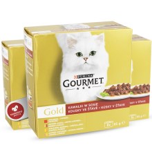 Gourmet Gold konzervy kousky ve šťávě Multipack 8x 85 g