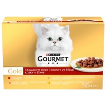 Gourmet Gold konzervy kousky ve šťávě Multipack 12x 85 g