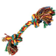 Dog Fantasy uzel bavlněný barevný 2 knoty 30 cm