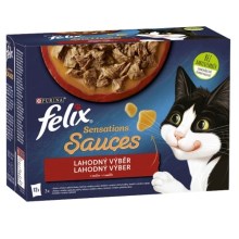 Felix Sensations Sauces Multipack hovězí/jehněčí/krůta/kachna v omáčce 12x 85 g
