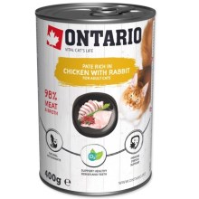 Ontario Cat konzerva Paté Chicken, Rabbit and Cranberries 400 g