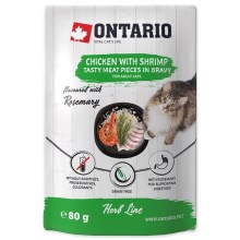 Ontario Cat kapsička Herb Line Chicken with Shrimps 80 g
