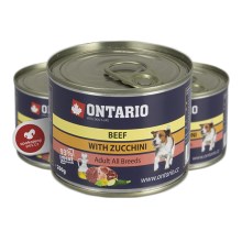 Ontario konzerva Mini Beef, Zucchini, Dandelion and Llinseed Oil 200 g