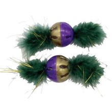 Happy Pet vánoční péřové kuličky pro kočky 15 cm (2 ks)