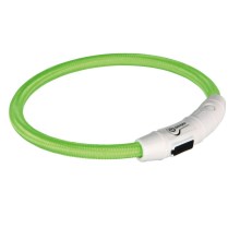 Trixie svítící kroužek USB na krk 45 cm zelený