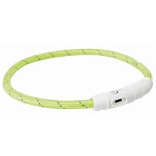 Trixie svítící kroužek USB na krk 45 cm zelený