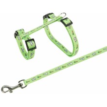 Trixie nylonový postroj s vodítkem pro králíka MIX barev 25-44 cm
