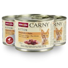 Konzerva Animonda Carny Kitten hovězí, telecí a kuře 200 g