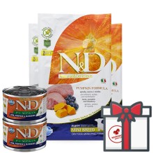 N&D GF Pumpkin Dog Puppy Mini Lamb & Blueberry 7 kg