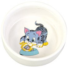 Keramická miska, malovaná, motiv kočka 300 ml/11 cm