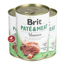 Brit konzerva Paté & Meat Venison 400 g (POŠKOZENÝ OBAL) EXP 05/2024