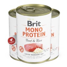 Brit konzerva Mono Protein Beef & Brown Rice 400 g