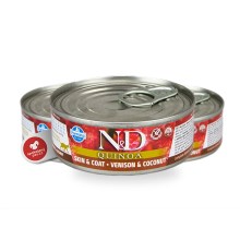 N&D Cat Quinoa konzerva Venison & Coconut 80 g SET 1+1 ZDARMA