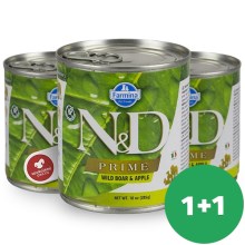N&D Dog Prime konzerva Adult Boar & Apple 285 g SET 1+1 ZDARMA