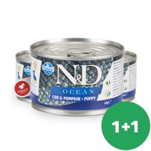 N&D Dog Ocean konzerva Puppy Mini Codfish & Pumpkin 140 g SET 1+1 ZDARMA
