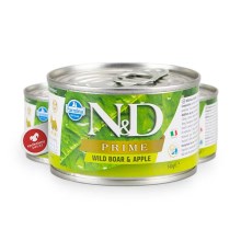 N&D Dog Prime konzerva Adult Mini Boar & Apple 140 g SET 1+1 ZDARMA