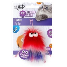 AFP hračka pro kočky Fluffer Furry Ball se šantou 10 cm