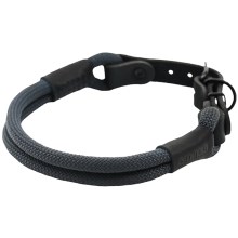 Aminela lanový obojek s kůží šedý 60 cm