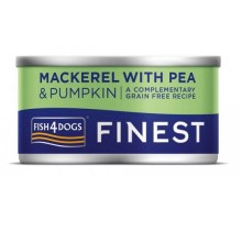 Fish4Dogs Finest konzerva s makrelou, dýní a hráškem 85 g 