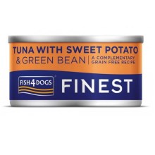 Fish4Dogs Finest konzerva s tuňákem, batátem a fazolkami 85 g 