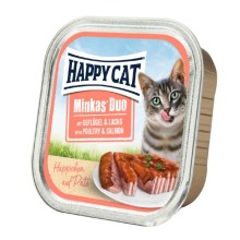 Happy Cat Minkas Duo drůbeží a losos 100 g 