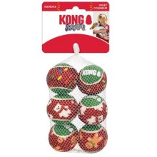 Kong SqueakAir vánoční míč pro psy vel. S (6 ks)