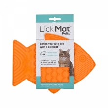 LickiMat Felix lízací podložka oranžová 22 cm