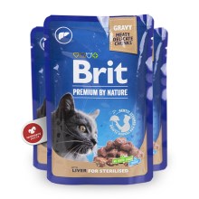 Brit Premium Cat kapsička Liver for Sterilised 100 g