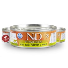N&D Cat Pumpkin konzerva Adult Boar & Apple 80 g SET 1+1 ZDARMA