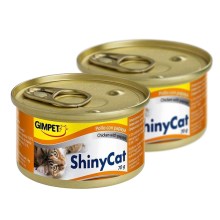 Konzerva Shiny Cat kuře a papája 2x 70 g