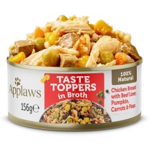 Applaws Dog konzerva Taste Toppers Broth kuře s játry 156 g