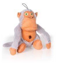 Tommi Crazy Monkey plyšová hračka pro psy šedá 36 cm