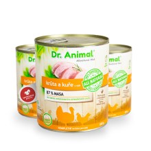 Dr. Animal konzerva krůta a kuře 850 g