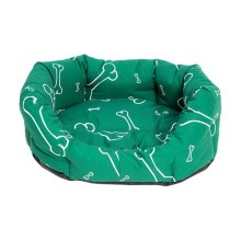 Samohýl Exclusive pelíšek s kostí zeleno/bílý 70 cm