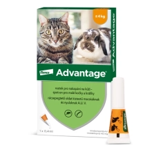 Advantage spot-on 4x 0,4 ml pro malé kočky a králíky do 4 kg