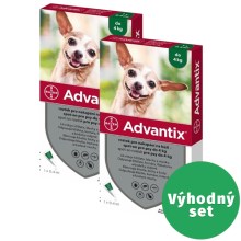Advantix spot-on pro psy do 4 kg SET 2x 0,4 ml