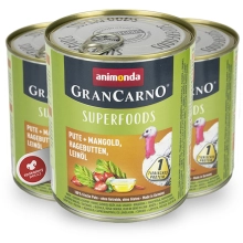 Animonda GranCarno Superfoods konzerva krůta a lněný olej 800 g