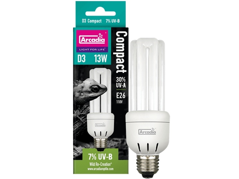 Arcadia D3 Compact Reptile Lamp 13 W (7 % UVB)