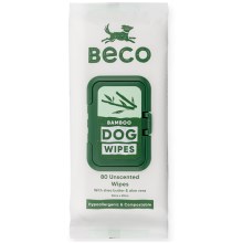 Beco Bamboo čistící ubrousky pro psy bez vůně (80 ks)