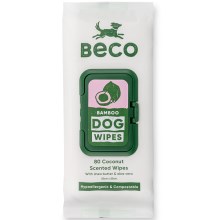 Beco Bamboo čistící ubrousky pro psy s kokosovou vůní (80 ks)