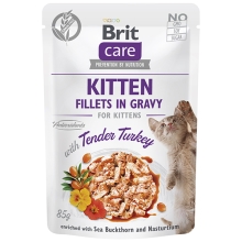 Brit Care Cat kapsička Kitten Fillets in Gravy Tender Turkey 85 g